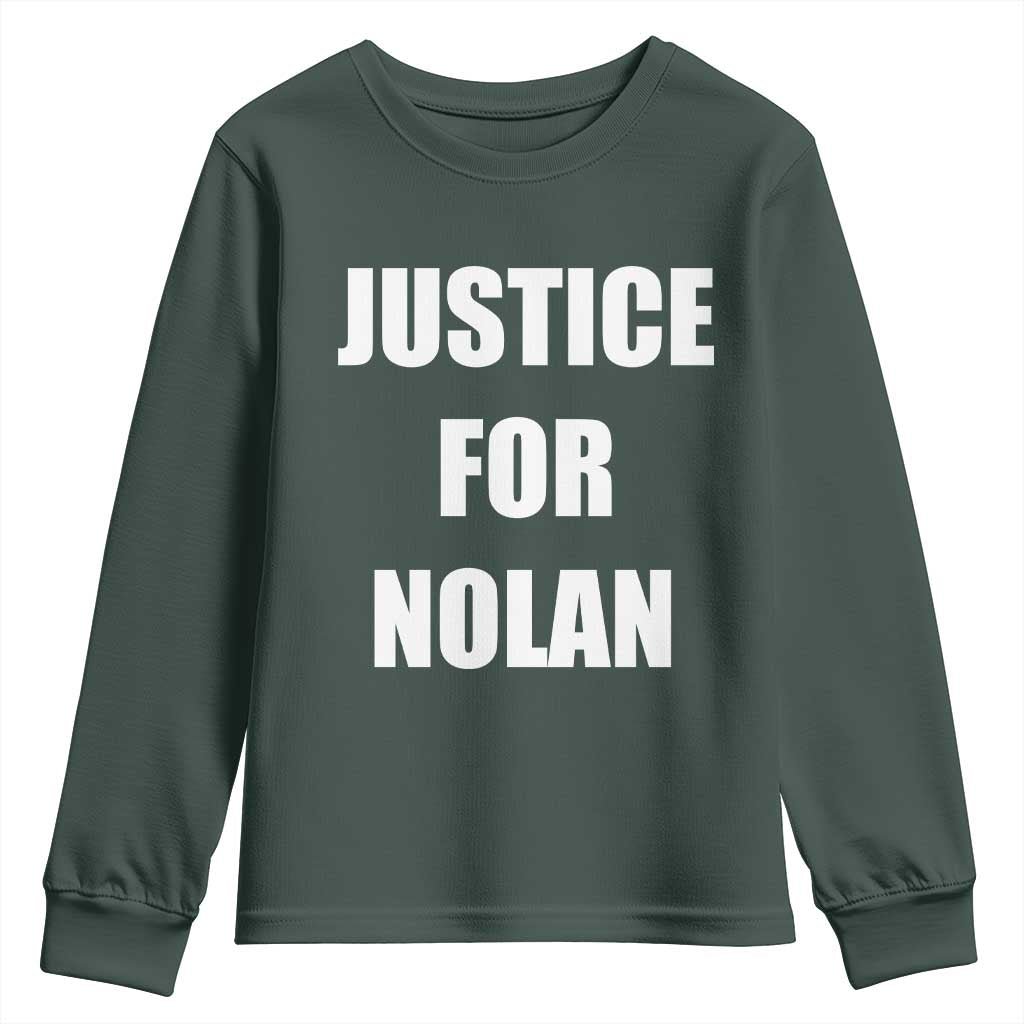 Justice for Nolan Youth Sweatshirt Support and Rememberence Memorial