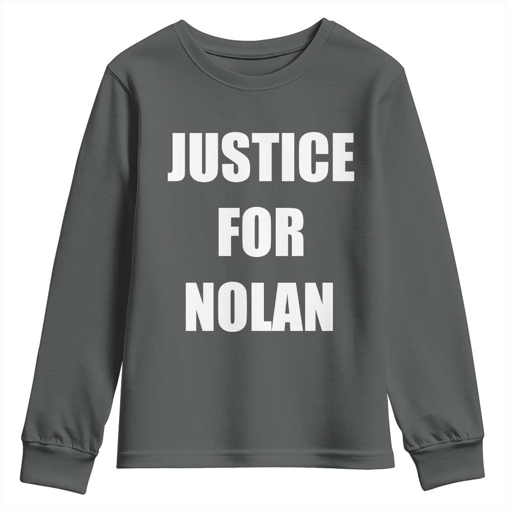 Justice for Nolan Youth Sweatshirt Support and Rememberence Memorial