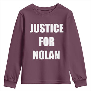 Justice for Nolan Youth Sweatshirt Support and Rememberence Memorial