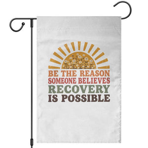 Recovery Sobriety Garden Flag Sober Life Believes Recovery is Possible Hippie Vintage Graphic