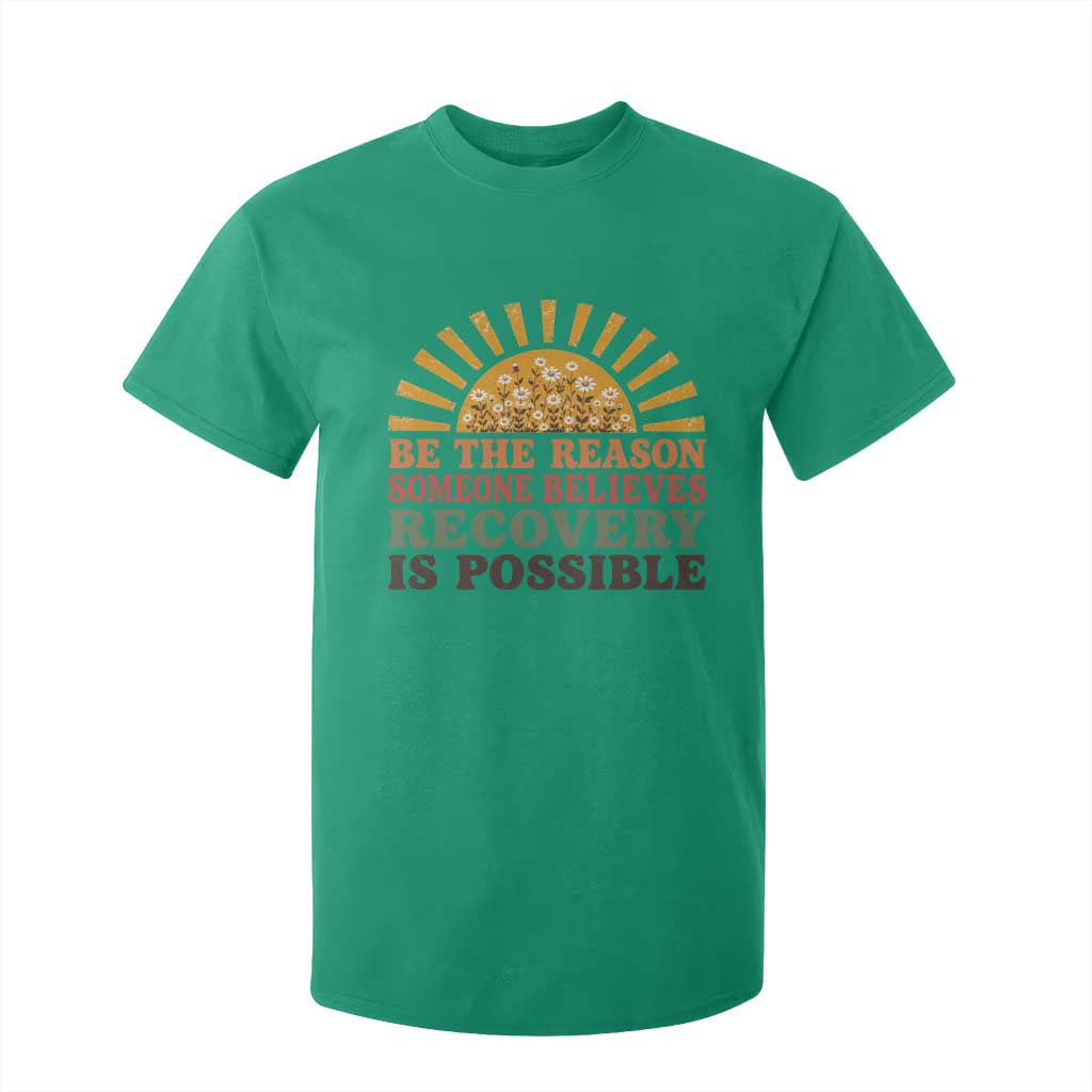 Recovery Sobriety T Shirt For Kid Sober Life Believes Recovery is Possible Hippie Vintage Graphic