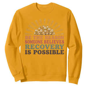Recovery Sobriety Sweatshirt Sober Life Believes Recovery is Possible Hippie Vintage Graphic