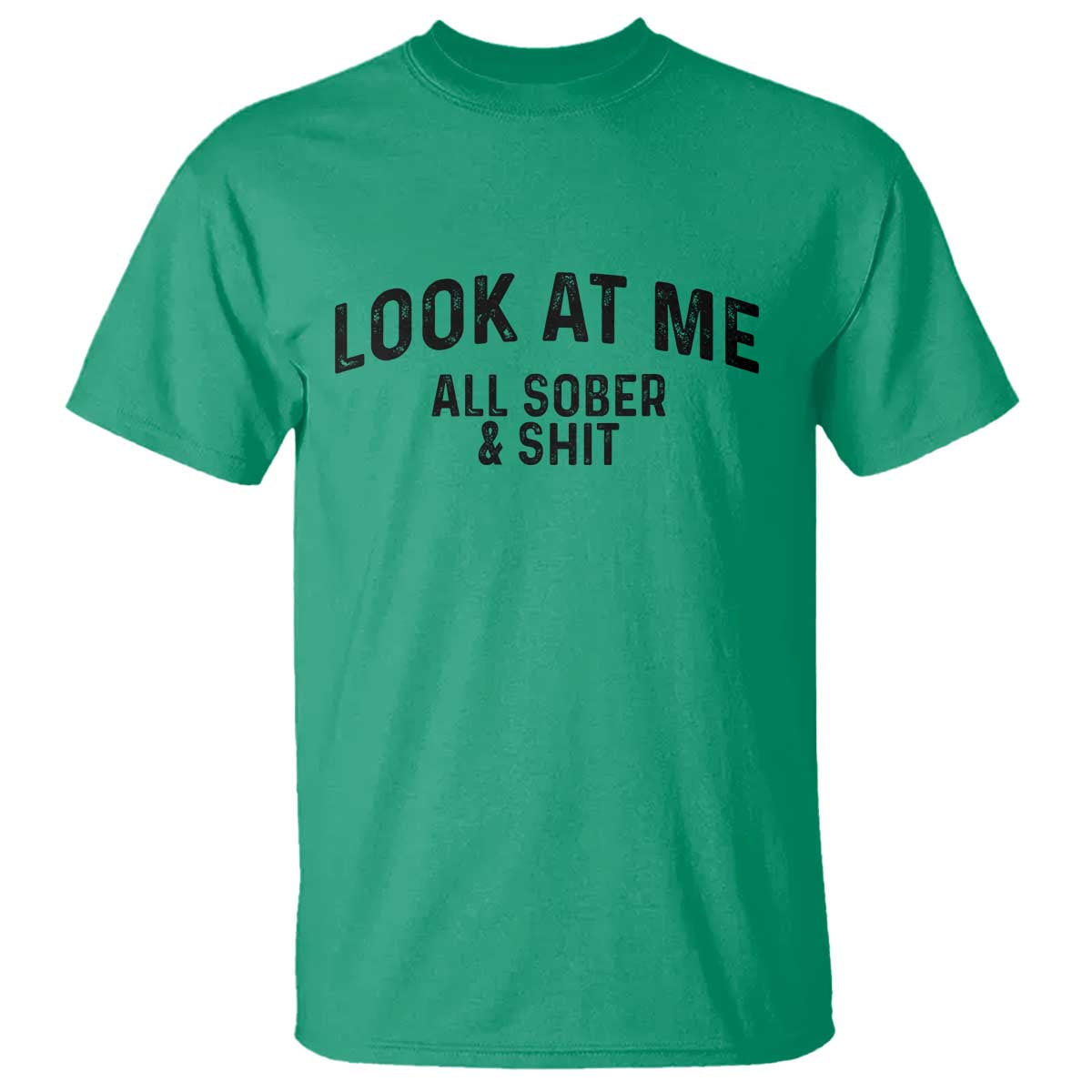 Recovery Sobriety T Shirt Look At Me All Sober And Shit Funny Addiction Recovery Gifts TS10 Irish Green Print Your Wear