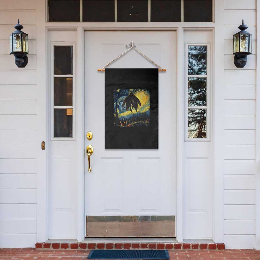 Mothman Garden Flag Starry Night Van Gogh Cryptid Lover TS10 Print Your Wear