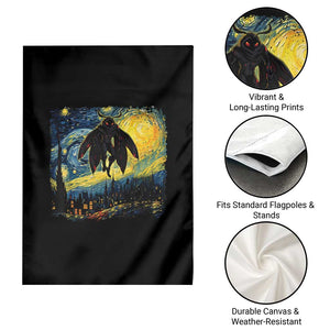 Mothman Garden Flag Starry Night Van Gogh Cryptid Lover TS10 Print Your Wear