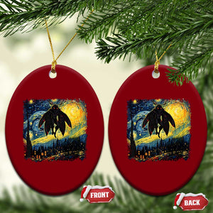 Mothman Ceramic Ornament Starry Night Van Gogh Cryptid Lover TS10 Print Your Wear