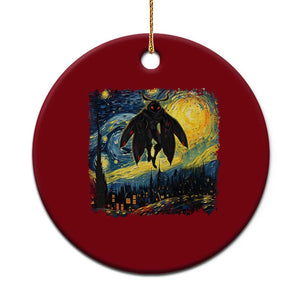 Mothman Ceramic Ornament Starry Night Van Gogh Cryptid Lover TS10 1pc Red Print Your Wear