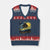 Mothman V-Neck Knit Sweater Vest Starry Night Van Gogh Cryptid Lover TS10 Navy Red Print Your Wear