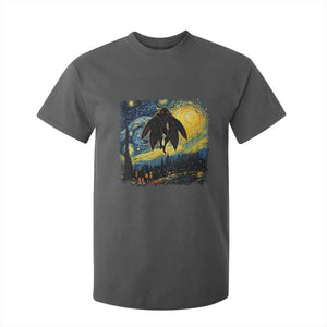 Mothman T Shirt For Kid Starry Night Van Gogh Cryptid Lover TS10 Dark Heather Print Your Wear