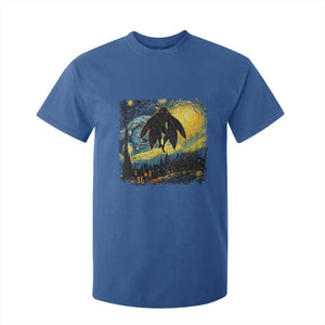 Mothman T Shirt For Kid Starry Night Van Gogh Cryptid Lover TS10 Royal Blue Print Your Wear