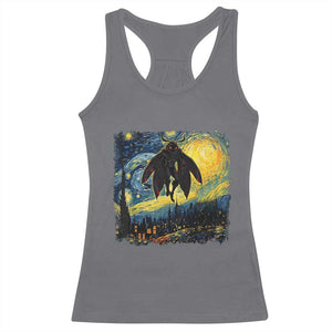 Mothman Racerback Tank Top Starry Night Van Gogh Cryptid Lover TS10 Charcoal Print Your Wear
