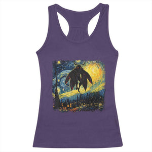 Mothman Racerback Tank Top Starry Night Van Gogh Cryptid Lover TS10 Purple Print Your Wear