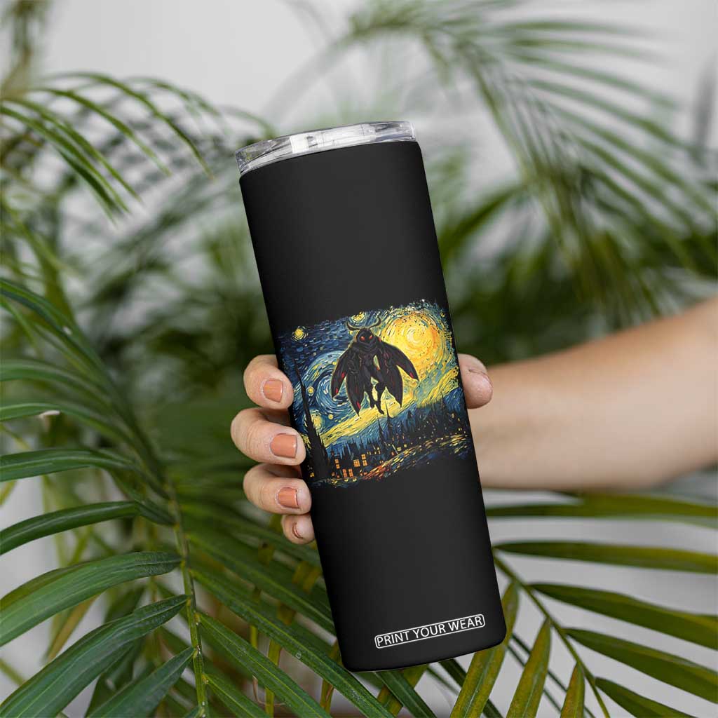 Mothman Skinny Tumbler Starry Night Van Gogh Cryptid Lover TS10 Print Your Wear