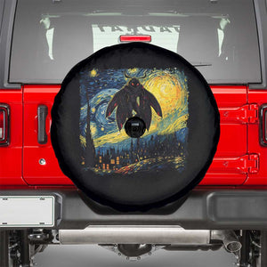 Mothman Spare Tire Cover Starry Night Van Gogh Cryptid Lover TS10 Black Print Your Wear