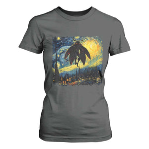 Mothman T Shirt For Women Starry Night Van Gogh Cryptid Lover TS10 Dark Heather Print Your Wear