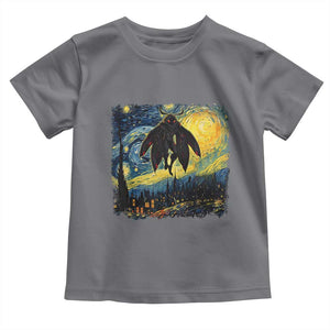 Mothman Toddler T Shirt Starry Night Van Gogh Cryptid Lover TS10 Charcoal Print Your Wear