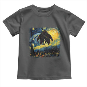 Mothman Toddler T Shirt Starry Night Van Gogh Cryptid Lover TS10 Dark Heather Print Your Wear