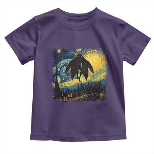 Mothman Toddler T Shirt Starry Night Van Gogh Cryptid Lover TS10 Purple Print Your Wear