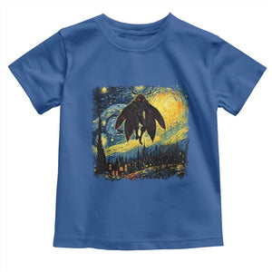 Mothman Toddler T Shirt Starry Night Van Gogh Cryptid Lover TS10 Royal Blue Print Your Wear