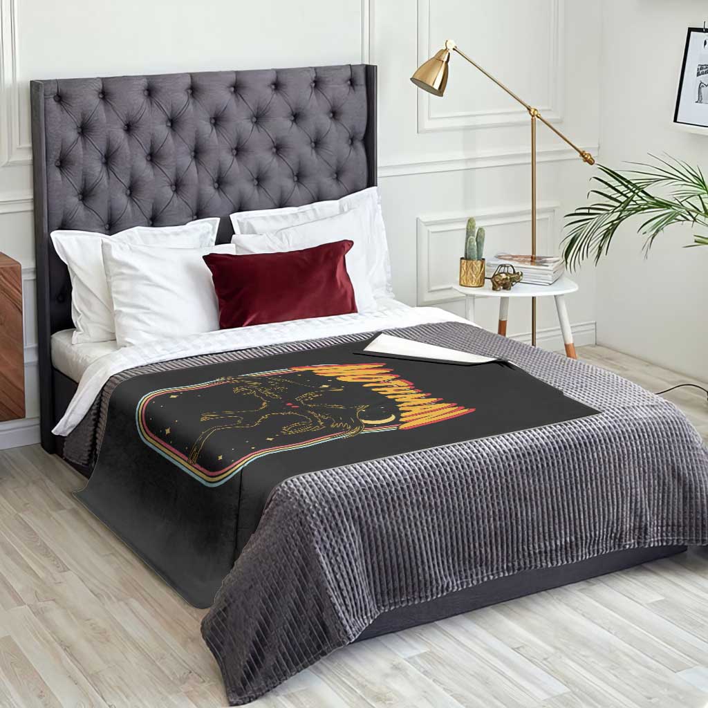 Retro Mothman Throw Blanket Vintage Comicbook Style Cryptid Lore Cryptozoology TS10 Print Your Wear