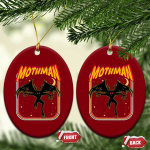 Retro Mothman Ceramic Ornament Vintage Comicbook Style Cryptid Lore Cryptozoology TS10 Print Your Wear