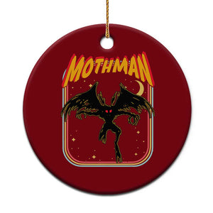 Retro Mothman Ceramic Ornament Vintage Comicbook Style Cryptid Lore Cryptozoology TS10 1pc Red Print Your Wear