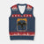 Retro Mothman V-Neck Knit Sweater Vest Vintage Comicbook Style Cryptid Lore Cryptozoology TS10 Navy Red Print Your Wear