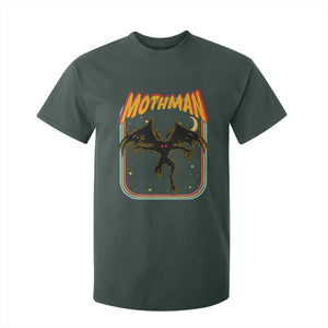 Retro Mothman T Shirt For Kid Vintage Comicbook Style Cryptid Lore Cryptozoology TS10 Dark Forest Green Print Your Wear