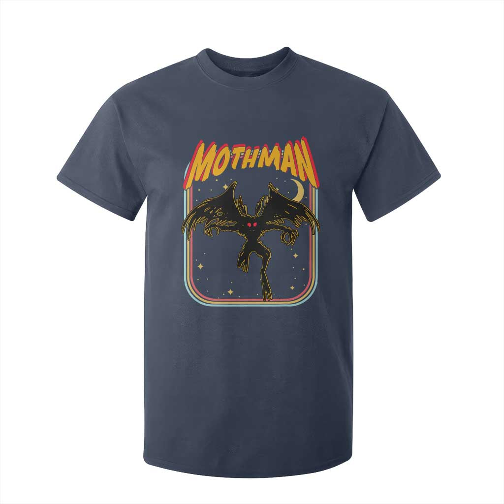 Retro Mothman T Shirt For Kid Vintage Comicbook Style Cryptid Lore Cryptozoology TS10 Navy Print Your Wear
