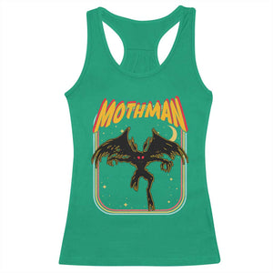 Retro Mothman Racerback Tank Top Vintage Comicbook Style Cryptid Lore Cryptozoology TS10 Irish Green Print Your Wear