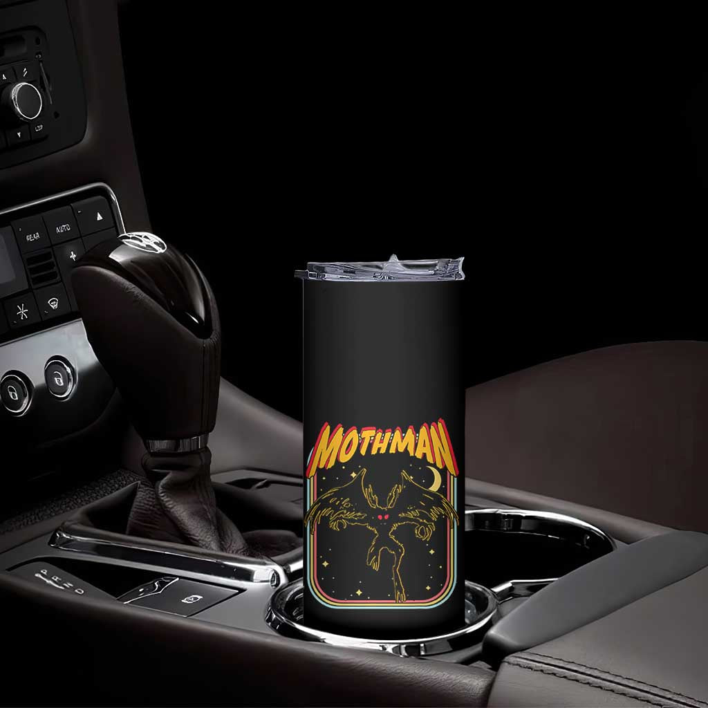 Retro Mothman Skinny Tumbler Vintage Comicbook Style Cryptid Lore Cryptozoology TS10 Print Your Wear