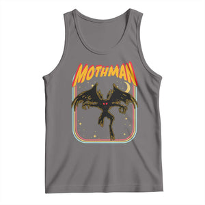 Retro Mothman Tank Top Vintage Comicbook Style Cryptid Lore Cryptozoology TS10 Deep Heather Print Your Wear