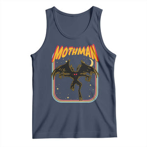 Retro Mothman Tank Top Vintage Comicbook Style Cryptid Lore Cryptozoology TS10 Navy Print Your Wear