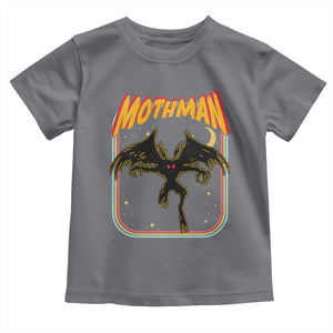 Retro Mothman Toddler T Shirt Vintage Comicbook Style Cryptid Lore Cryptozoology TS10 Charcoal Print Your Wear