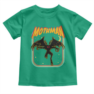 Retro Mothman Toddler T Shirt Vintage Comicbook Style Cryptid Lore Cryptozoology TS10 Irish Green Print Your Wear