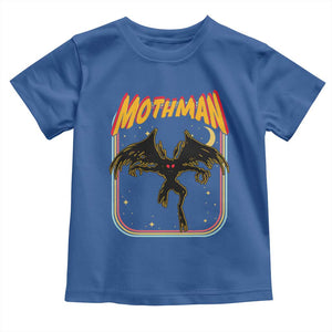 Retro Mothman Toddler T Shirt Vintage Comicbook Style Cryptid Lore Cryptozoology TS10 Royal Blue Print Your Wear