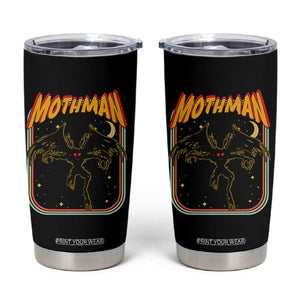 Retro Mothman Tumbler Cup Vintage Comicbook Style Cryptid Lore Cryptozoology TS10 Black Print Your Wear