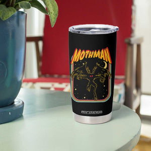 Retro Mothman Tumbler Cup Vintage Comicbook Style Cryptid Lore Cryptozoology TS10 Print Your Wear