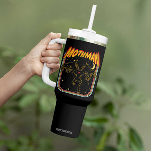 Retro Mothman Tumbler With Handle Vintage Comicbook Style Cryptid Lore Cryptozoology TS10 Print Your Wear