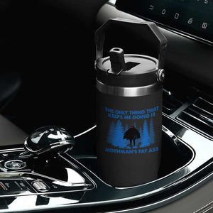 Funny Mothman Fat Ass Flip Straw Tumbler Vintage Cryptid Funny Moth Man Meme TS10 Print Your Wear