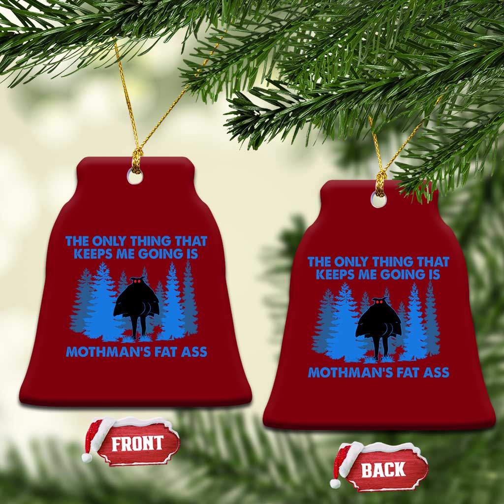 Funny Mothman Fat Ass Ceramic Ornament Vintage Cryptid Funny Moth Man Meme TS10 Print Your Wear