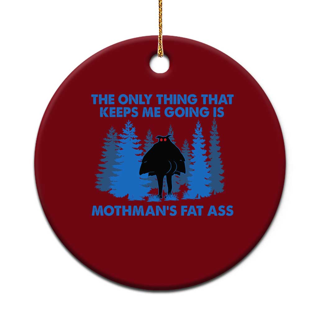 Funny Mothman Fat Ass Ceramic Ornament Vintage Cryptid Funny Moth Man Meme TS10 1pc Red Print Your Wear