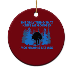 Funny Mothman Fat Ass Ceramic Ornament Vintage Cryptid Funny Moth Man Meme TS10 1pc Red Print Your Wear