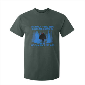 Funny Mothman Fat Ass T Shirt For Kid Vintage Cryptid Funny Moth Man Meme TS10 Dark Forest Green Print Your Wear