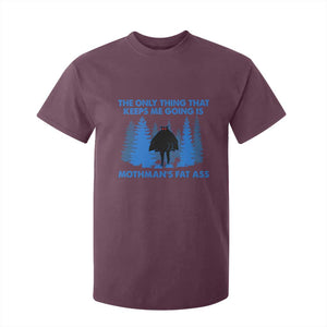 Funny Mothman Fat Ass T Shirt For Kid Vintage Cryptid Funny Moth Man Meme TS10 Maroon Print Your Wear