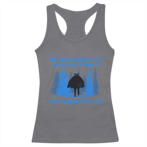 Funny Mothman Fat Ass Racerback Tank Top Vintage Cryptid Funny Moth Man Meme TS10 Charcoal Print Your Wear