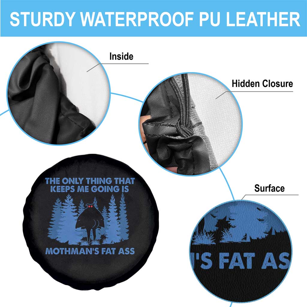 Funny Mothman Fat Ass Spare Tire Cover Vintage Cryptid Funny Moth Man Meme TS10 Print Your Wear