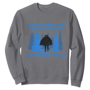 Funny Mothman Fat Ass Sweatshirt Vintage Cryptid Funny Moth Man Meme TS10 Charcoal Print Your Wear