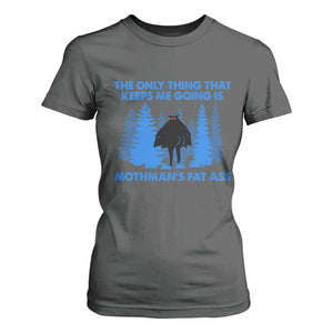 Funny Mothman Fat Ass T Shirt For Women Vintage Cryptid Funny Moth Man Meme TS10 Dark Heather Print Your Wear