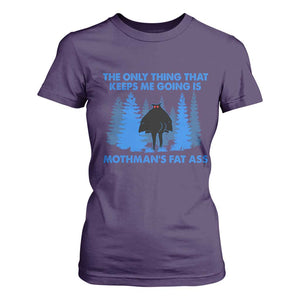 Funny Mothman Fat Ass T Shirt For Women Vintage Cryptid Funny Moth Man Meme TS10 Purple Print Your Wear
